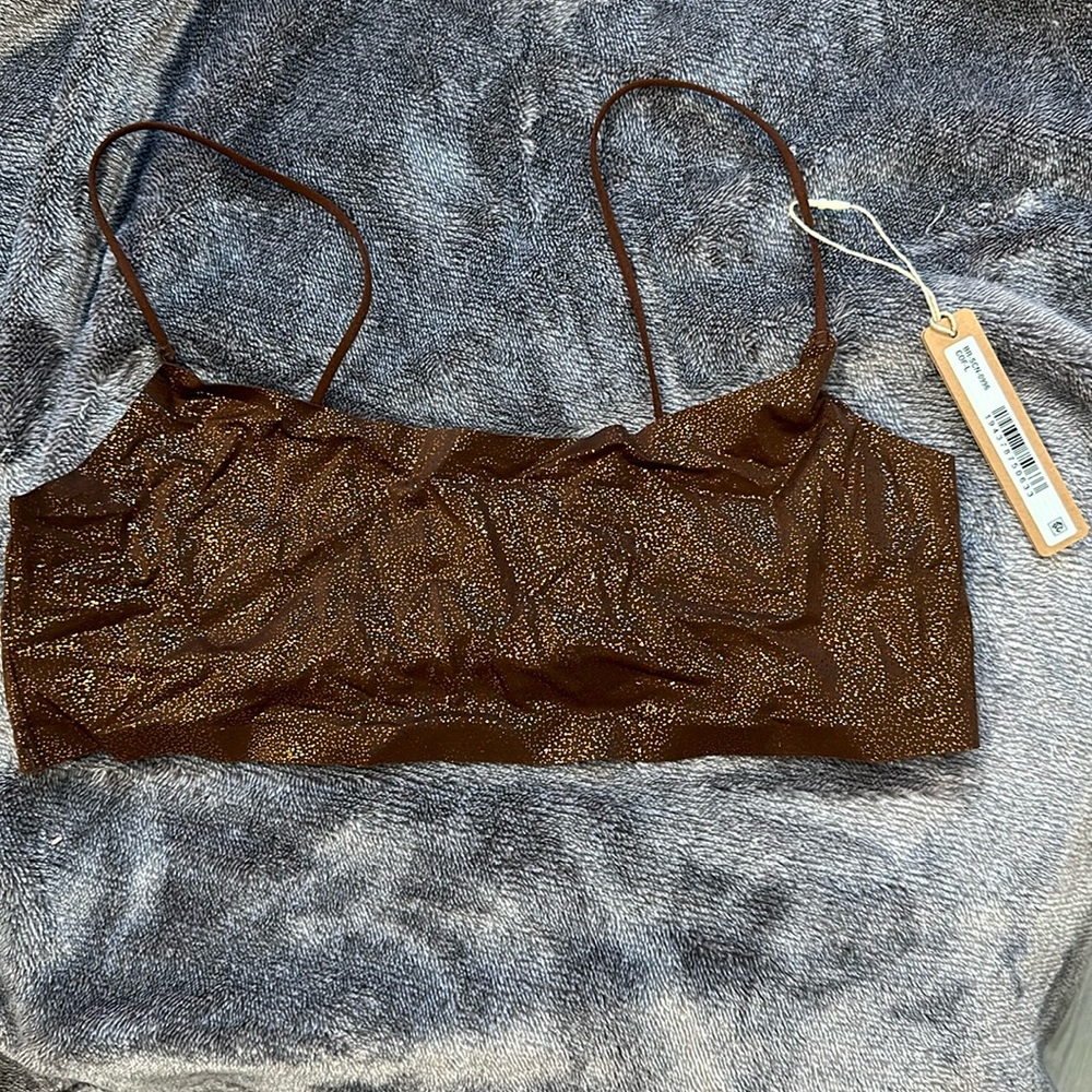 Skims brown sparkle bralette
